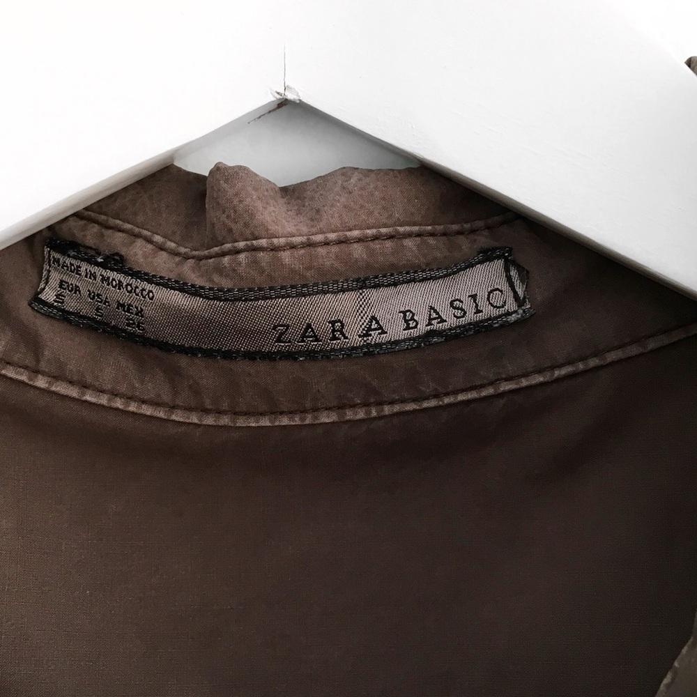 Zara Brown Shirt Dress with Belt - Picture 4 of 4